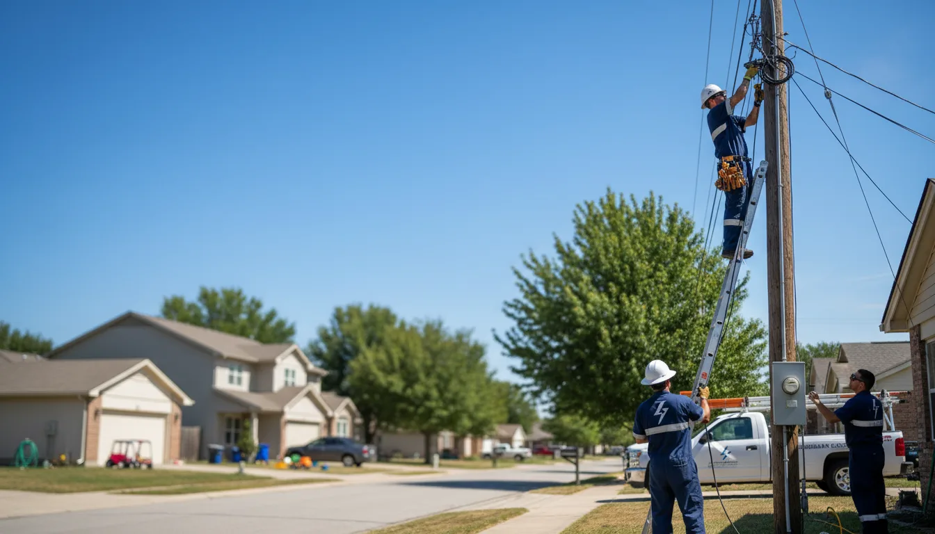 Residential electrician providing installation services in Hillview, IL